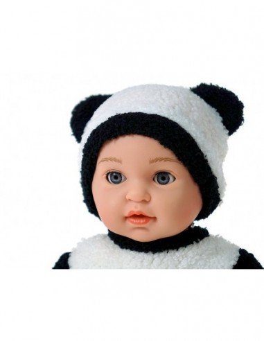 Lėlė kūdikis 40cm, su panda ant rūbeliu