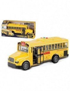 Mokyklinis autobusas 1:16, atidaromos durys, šviesa,... 2