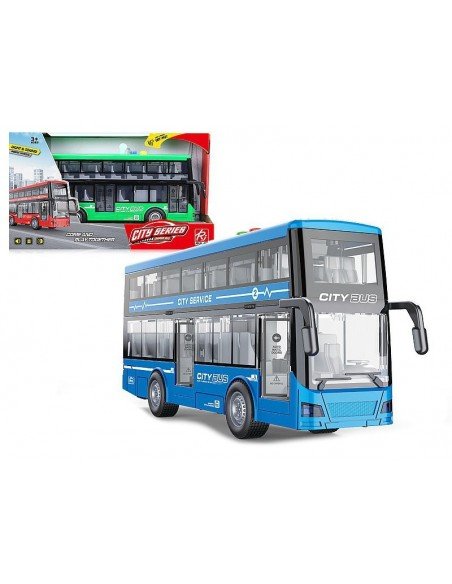 Autobusas dviejų aukštų, atidaromos durys, šviesa, garsas,32 x 18 x 10cm