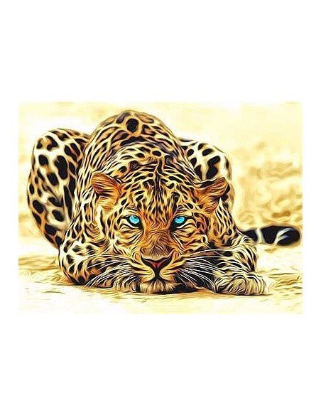 Rinkinys piešimui pagal skaičius Leopardas 40x30cm