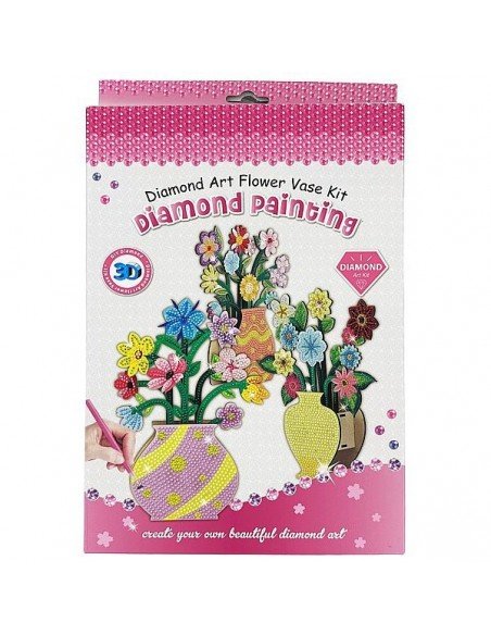 Deimantinė mozaika 3D gėlės 33x22cm