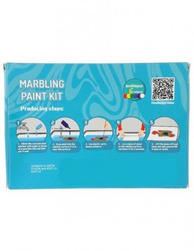 Meno rinkinys Piešimas ant vandens (marbling),...