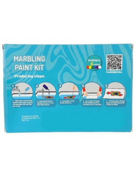 Meno rinkinys Piešimas ant vandens (marbling), dažų ir pagaliukų rinkinys