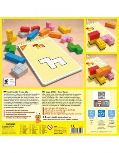 Žaidimas loginis Logic Games Happy Worms., 5m.+
