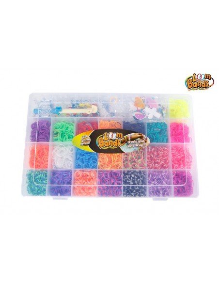 Rinkinys LOOM BANDS 5600 gumičių + įrankiai, 35x22x5 cm