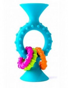 Sensorinis kramtukas-barškutis su lipuku LOOPS, 6mėn.+ 2